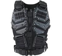 NC Gilet tactique réglable Airsoft Paintball, CS Field Formation au combat en plein air Gilet d'armure tactique Airsoft Molle Uniforme militaire avec gilet de protection pour la poitrine