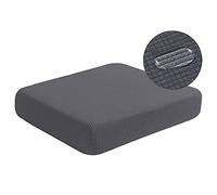 NC HOME Housse de Coussin de canapé Hydrofuge en Tissu Jacquard très Extensible pour Protection de Meubles pour Salon, Housse Lavable pour siège de canapé 1 Place (Coussin de Chaise, Gris)