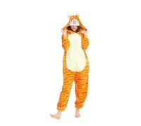 NC Joystart Combinaison pyjama unisexe pour adulte, costume de carnaval, Halloween, costumade (taille L, tigre), Tigrou jaune, L