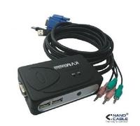 NC KVM SWITCH SVGA USB 1U-2PC+CABLE