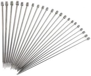 NC Lot de 11 paires d'aiguilles à tricoter en acier inoxydable de 36 cm comprenant 2,0 mm 2,5 mm 3,0 mm 3,5 mm 4,0 mm 4,5 mm 5,0 mm 5,5 mm 6,0 mm 7,0 mm 8,0 mm