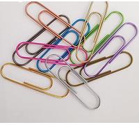 NC Lot de 20 Trombones Extra Larges de 100 mm avec revêtement de Couleur Trombones en métal résistants à la Rouille et résistants pour Bureau, école, Fournitures pour la Maison