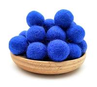 NC Lot de 24 pompons de 2 cm en feutre de laine 100 % naturelle pour loisirs créatifs