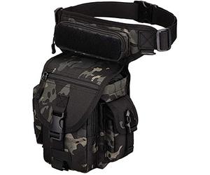 NC Sac De Jambe Tactique Polyvalent Sac De Taille Militaire Équipement De Jambe Croisée Panneau MOLLE Moto Équitation Trekking Tactics Sac De Cuisse De Taille Extérieure