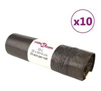 NC Sacs Poubelles Avec Cordons 250 Pcs Noir 35L Vidaxl