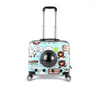 NC Valise à roulettes universelle à 4 roues pour animal domestique avec fermeture Éclair bidirectionnelle et boucle de bouilloire 45,7 cm à l'arrière