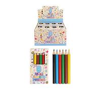 NC Wholesale Lot de 6 paquets de 6 mini crayons de couleur chacun