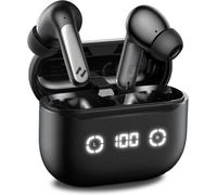 Nc01T Écouteurs Sans Blanc À Réduction Active Du Bruit,4 Microphones Enc Ai Appel Écouteurs Sans Fil Bluetooth Réduction Du Bruit 40H Temps De Lecture 7 Eqs Prédéfinis Via App Led Display