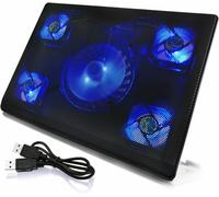 NC84 - PC Fan with 5 Fans and Blue LED Backlight Laptop Cooler Laptop Stand and Consoles PS4 Notebook Cooler Cooling