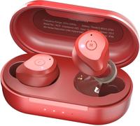Nc9 Écouteurs Bluetooth Sans Fil Ecouteurs Bluetooth 5.3 Avec Réduction De Bruit Active Différents Modes Mode Transparent, Rouge
