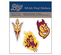 NCAA Arizona State Sun Devils Lot de 3 autocollants en vinyle 15,2 cm Marron Taille unique