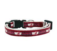 NCAA Collier pour chat Alabama Crimson Tide Satin Collège Collège Sport Team Collier pour chiens et chats Collier brillant et coloré avec pendentif cloche sonnante