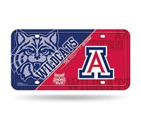 NCAA en métal Auto Tag, Mixte, MTG460102, Team Color, 12" x 6"