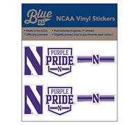 NCAA Northwestern Wildcats Lot de 6 autocollants en vinyle de 7,6 cm Violet Taille unique