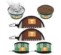 NCAA Tennessee Volunteers Pets First - Lot de 2 gamelles de voyage pliables pour chien - Gamelles portables et légères anti-fuites pour les voyages