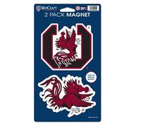 NCAA University of South Carolina Gamecocks Lot de 2 aimants découpés