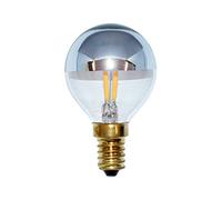 NCC-Licht Ampoule LED à filament forme goutte 2 W = 25 W E14 Tête miroir argent 360 ° 2700 K Ampoule à tête miroir
