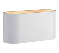 NCC-Licht Applique murale Squalla Blanc mat & doré IP20 Up & Down Aluminium 4 W G9 460 lm Blanc lumière du jour 6000 K