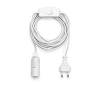 NCC-Licht Douille de lampe max. 40 W E14 Blanc Câble de 3,5 m avec prise et interrupteur