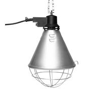 NCC-Licht Lampe d’élevage, chauffante, avec panier de protection, câble et fiche, 5 m de câble, interrupteur économique