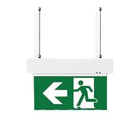 NCC-Licht Lampe de secours LED avec corde de suspension pour montage au plafond - 5,5 W - Lumière continue avec 4 pictogrammes et batterie remplaçable