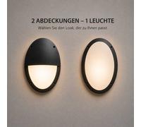 NCC-Licht Lampe Murale LED Extérieure Noire IP66 8,5W E27 2700K Dimmable