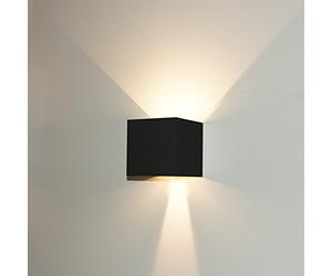 NCC-Licht LED Applique murale extérieur & intérieur Chute de lumière réglable 6 W COB 490lm Blanc chaud Lampe murale Up-& Downlight, Noir, fixe 230.00V