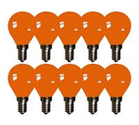 NCC-Licht Lot de 10 ampoules à filament LED en forme de goutte 2 W E14 - Couleur : orange - 20 lm