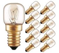 NCC-Licht Lot de 10 ampoules à incandescence T22 transparentes 25 W E14 double spirale 300°