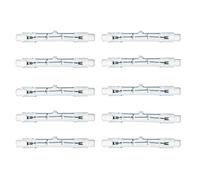 NCC-Licht Lot de 10 ampoules halogènes Eco 60 W = 80 W R7s 78 mm Blanc chaud à intensité variable (60 W)