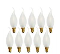 NCC-Licht Lot de 10 ampoules LED à filament en forme de bougie - 1 W - Presque 15 W - Mat - E14 - Blanc chaud - 2700 K - Rétro nostalgie