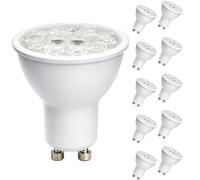NCC-Licht Lot de 10 ampoules LED à réflecteur 6 W GU10 mat 550 lm CCT 3000 K-6000 K Interrupteur