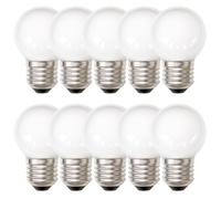 NCC-Licht Lot de 10 ampoules LED en forme de poire - 0,8 W - E27 - Mat - Blanc chaud - 2200 K - Plastique - Convient également pour une utilisation en extérieur