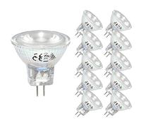 NCC-Licht Lot de 10 ampoules LED MR11 2 W = 20 W GU4 12 V 150 lm Blanc chaud 3000 K Flood 30°