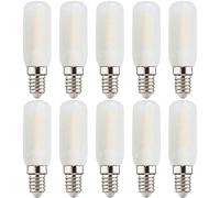 NCC-Licht Lot de 10 ampoules LED T25 pour hotte aspirante, 2,5 W = 23 W, E14, mat, 220 lm, blanc chaud, 2700 K, 270°
