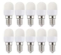 NCC-Licht Lot de 10 ampoules LED T26 pour réfrigérateur 1,5 W = 15 W E14 mat 135 lm 927 blanc chaud 2700 K Ra > 90