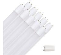 NCC-Licht Lot de 10 tubes LED 120 cm 17 W/860 G13 1900 lm blanc lumière du jour 6000 K Remplace les tubes fluorescents T8 36 W avec démarreur pour KVG