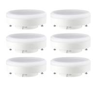 NCC-Licht Lot de 6 ampoules LED 10 W GX53 mat 932 lm Blanc chaud 2700 K.