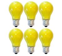 NCC-Licht Lot de 6 ampoules LED en forme de poire - Anti-insectes - 5 W - E27 - Jaune