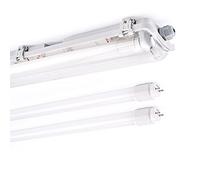 NCC-Licht Luminaire LED Eco pour pièces humides - 120 cm - 2 tubes T8 de 18 W - 3600 lm - Blanc neutre - 4000 K - IP65
