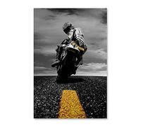 NCCDY Poster de moto sur l'autoroute pour l'esthétique de la chambre (50 x 75 cm)