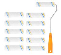 NCCHDZSW Rouleau de Peinture 10 Pcs Rouleaux à Peinture acec 1 Pcs AntidéRapante Poignée Microfibre Pinceaux de Peinture Rouleaux Rouleaux de Peinture pour le Mur et le Plafond Antigoutte.