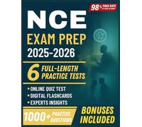 NCE EXAM PREP 2025-2026: 6 Full-Length Practice Exams, 1,000+ Practice Questions, and Proven Strategies to Ace the National Counselor Examination