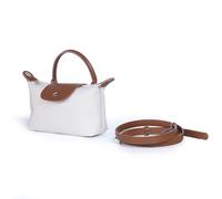 NCEDN Mini sac fourre-tout en cuir véritable pour femme - Sac à bandoulière léger et imperméable en nylon avec fermeture éclair et sangle réglable, sac à main élégant pour le travail, les voyages et