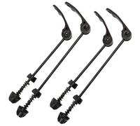 NCEJNY Lot de 2 Paires d'Axes de Roue Vélo à Blocage Rapide, Avant et Arrière, Noir, Compatible avec VTT, Vélo de Route et VTC, Alliage d'Aluminium et Acier, Installation Facile et Durable