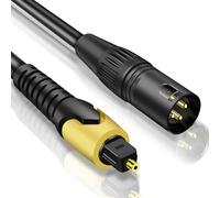 NCGGY Da Convertisseur optique vers XLR Audio Adaptateur Toslink vers jack Aux Digital vers analogique Adaptateur optique avec câble audio XLR amovible de 1 m pour HDTV Blu-Ray HD DVD