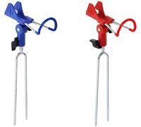 Ncheli 2 Pieces Fishing Rod Holder For Fishing, Stainless Steel 360° Adjustable Fishing Rod Holder, Rod Holder For Edge Fishing, Beach Fishing, River Fishing