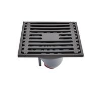 Ncheli Siphon de Sol Exterieur en Acier Inoxydable Carré de Salle de Bain Écoulement De Douche,l'odeur du Siphon Égouttoir Drain de Plancher avec Couvercle de Crépine Amovible-10 * 10cm