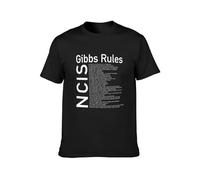 NCIS Gibbs Rules Unisex 100% Cotton Short-Sleeve T-Shirts Black L