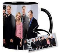 NCIS Mark Harmon Michael Weatherly Sean Murray Tasse Ceramique Intérieure et Poignée Noire Mug